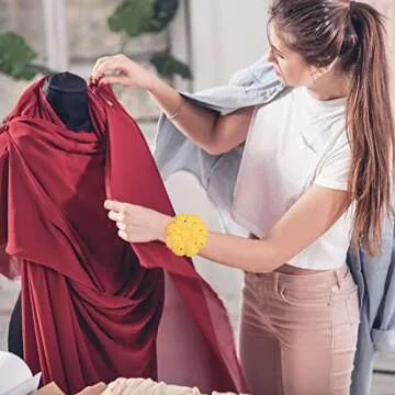 Rolybag Pin Cushions Wrist Pins Cushions with Elastic Strap Pumpkin Needle for Sewing Cushion Pincushions for Needlework or DIY Crafts(Yellow）