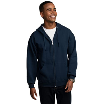 Fruit of the Loom Eversoft Men's Fleece Hoodie - Navy, Small