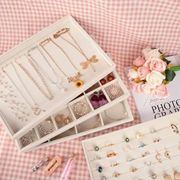 Mebbay Jewelry Tray Set of 4 for Elegant Jewelry Storage