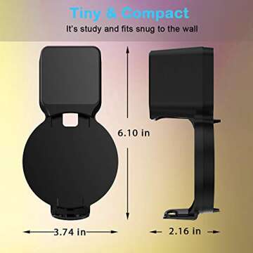 Maxonar Echo Dot Wall Mount Holder, Echo Dot Mount 3rd Generation Compatible with HomePod Mini, Clever Echo Dot Accessories with Built-in Cable Management Hide Messy Wires