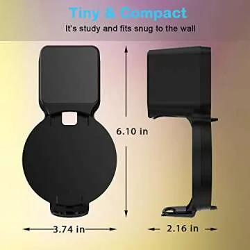 Maxonar Echo Dot Wall Mount Holder, Echo Dot Mount 3rd Generation Compatible with HomePod Mini, Clever Echo Dot Accessories with Built-in Cable Management Hide Messy Wires