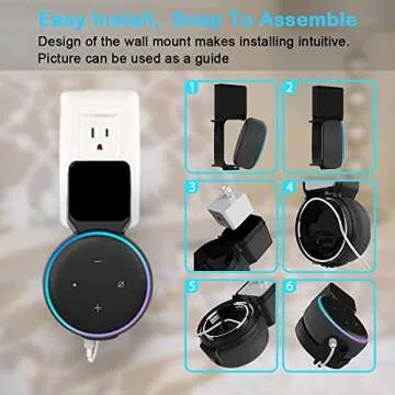 Maxonar Echo Dot Wall Mount Holder, Echo Dot Mount 3rd Generation Compatible with HomePod Mini, Clever Echo Dot Accessories with Built-in Cable Management Hide Messy Wires