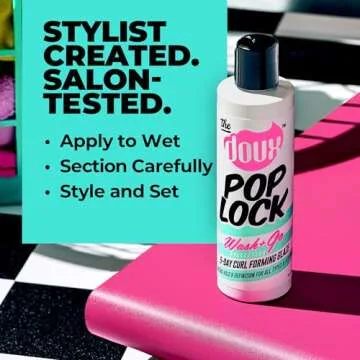 The Doux POP LOCK 5-Day Forming Glaze - Curl Enhancing Hair Products - Contains Honey and Argan Oil - Curl Products for Hold, Shine, and Anti-Humidity Setting