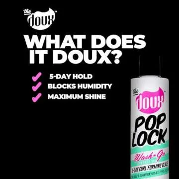 The Doux POP LOCK 5-Day Forming Glaze - Curl Enhancing Hair Products - Contains Honey and Argan Oil - Curl Products for Hold, Shine, and Anti-Humidity Setting