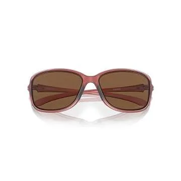 Oakley Women's OO9301 Cohort Rectangular Sunglasses, Matte Transparent Berry/Prizm Bronze, 62 mm