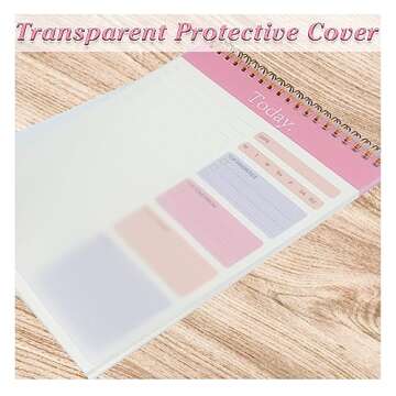 To Do List Notepad, Pink Undated Daily Task Planner, 52 Sheets 6.7" X 9.8" Productivity Checklist Notebook Organizer Note Pad