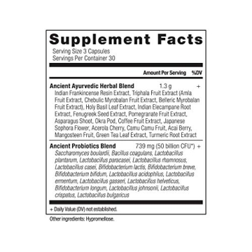 Ancient Nutrition Probiotics for Gut & Skin Health 50 Billion CFUs