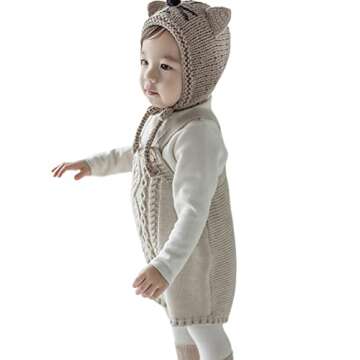 Auro Mesa Toddler Baby Boys & Girls Knit Romper Jumper Outfit - Cute & Comfortable