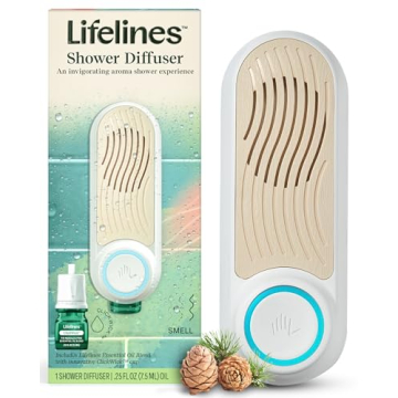 Lifelines Shower Diffuser - Wall-Mounted Essential Oil Diffuser for Showers - Aromatherapy Diffuser ...