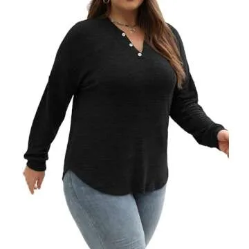 Gloria & Sarah Plus Size Tunic Sweater for Women Winter