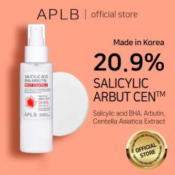APLB Salicylic Acid BHA Arbutin Mist Essence | SALICYLIC ARBUT CEN™ 20.9% 3.55 FL.OZ/Korean Skinca...