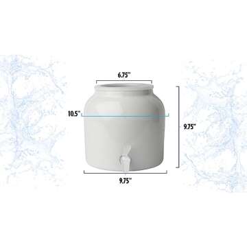 New Wave Enviro Products Porcelain Water Dispenser, White