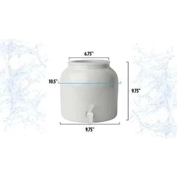 New Wave Enviro Products Porcelain Water Dispenser, White
