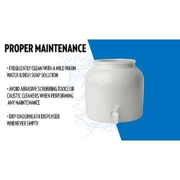 New Wave Enviro Products Porcelain Water Dispenser, White