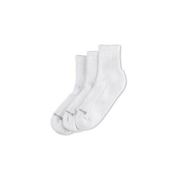 No nonsense Women's Soft & Breathable Cushioned Mini Crew Socks, White, 4-10
