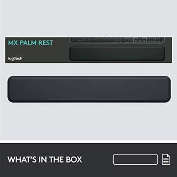 Logitech MX Palm Rest for MX Keys, Premium, No-Slip Support for Hours of Comfortable Typing, Black