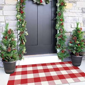 Buffalo Plaid Outdoor Rug for Stylish Home Decor