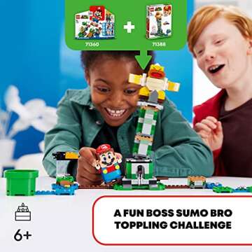 LEGO Super Mario Boss Sumo Bro Topple Tower Expansion Set 71388 Building Kit; Collectible Toy for Kids; New 2021 (231 Pieces), Multicolor