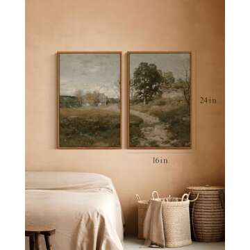 InSimSea Vintage Farmhouse Wall Art Decor Set of 2