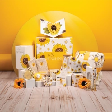 Sunflower Gift Box for Women - 15pcs Care Package