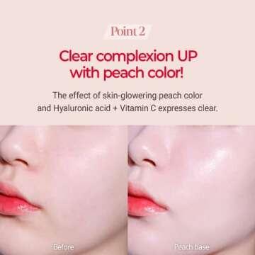 ESPOIR Peach Skin Fitting Base 30ml SPF 41 PA++++ | Lightly Adhering, Long-lasting Peach Complexion Face Foundation Primer | Correcting Skin Texture and Covering Pores | Korean Makeup