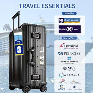 14Pcs Luggage Tags for Cruise Ship Essentials for NCL, Princess, Carnival, Royal Caribbean and Celebrity Cruise Necessities by SEAVILIA