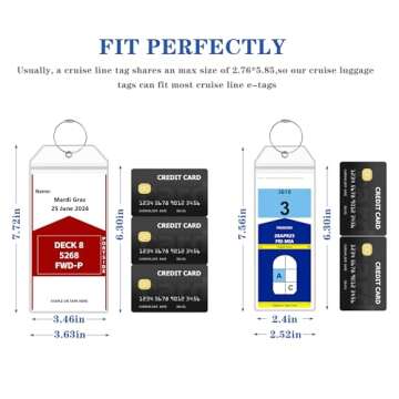 14Pcs Luggage Tags for Cruise Ship Essentials for NCL, Princess, Carnival, Royal Caribbean and Celebrity Cruise Necessities by SEAVILIA