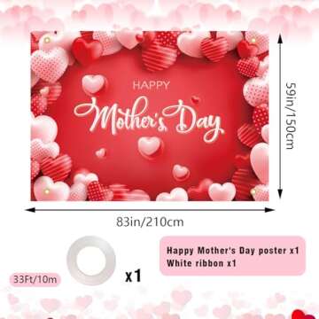 Happy Mother's Day Banner - XtraLarge 7x5 FT Decoration