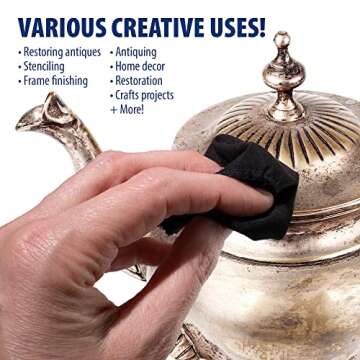 JewelrySupply Rub 'n Buff Metallic Silver Leaf for Crafts