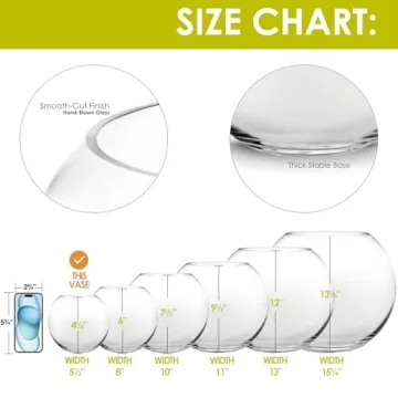 Hand-Blown Glass Bubble Vase Aquariums Terrariums Elegant