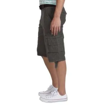 Unionbay Men's Cordova Belted Messenger Cargo Short - Reg and Big and Tall Sizes, Flint, 40