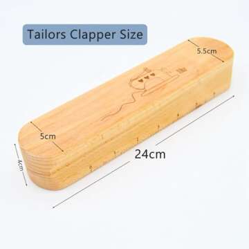 Hardwood Tailors Clapper for Ironing and Quilting,LINXIAO Professional Sewing Tool for Flattening Fa...