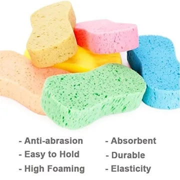 Lantee Large Sponges - Durable & Absorbent Car Cleaning Pads