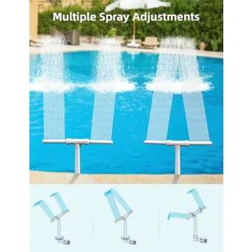 Kompoll Adjustable Dual Spray Pool Fountain for Fun Aquatics