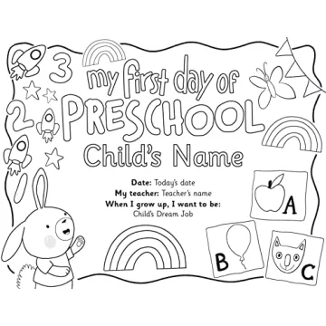My First Day of Preschool: Toddler Adventure Book