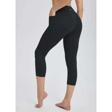 BALEAF Women's Capri Leggings - High Waisted, Functional Pockets, Perfect for Yoga & Running