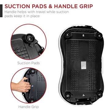 Best Choice Products Vibration Plate Exercise Machine Full Body Fitness Platform for Weight Loss & Toning w/Resistance Bands, 10 Preset Workouts, Remote Control - White