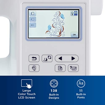 Brother PE800 Embroidery Machine with Color Touch LCD Display