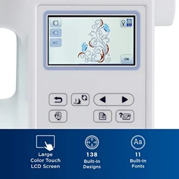 Brother PE800 Embroidery Machine with Color Touch LCD Display