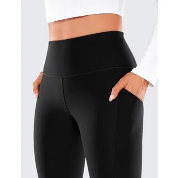 Warm Fleece Lined Leggings with Pockets for Winter