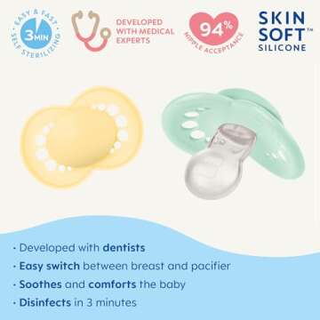 MAM Original Matte Pacifier (1 Sterilizing Pacifier Case), 6 Plus Months, Unisex Baby Pacifier, Best...
