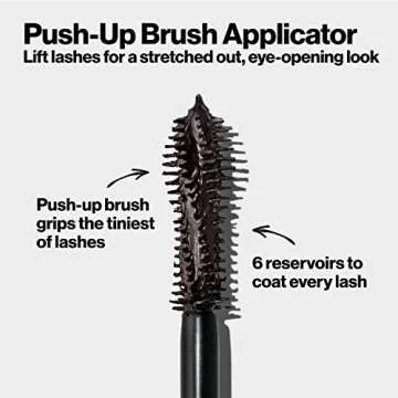Revlon So Fierce Eyes Wide Open Mascara with Push-up Brush, For Volumizing & High Lifting Eyelashes, Smudge-proof, Flake Resistant, 101 Blackest Black, 0.24 fl oz