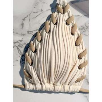 Falainetee Women's High Waisted Bikini Set - Stylish Swimwear