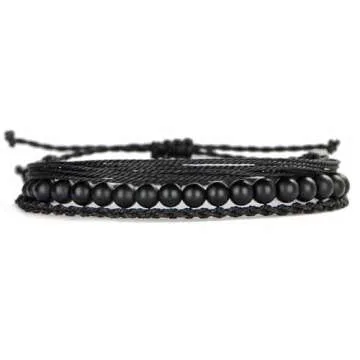 QOGIR Handmade Healing Black Onyx Bracelets for Everyone