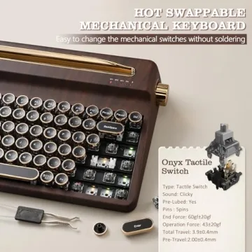 YUNZII QL75 Retro Mechanical Keyboard with RGB Backlight