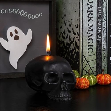 Darware Large Skull Candles Set for Halloween Decor