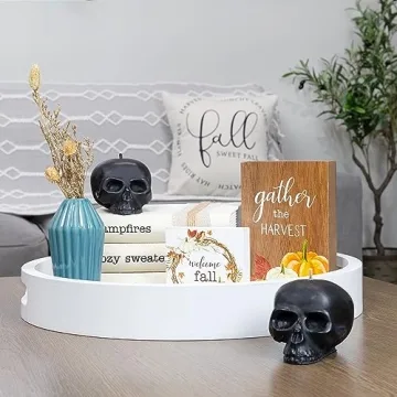 Darware Large Skull Candles Set for Halloween Decor