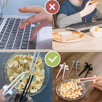4pcs Gamer Finger Chopsticks, Snack Clips, Gaming Finger Sleeves, Game Controllers, Gaming Accessori...