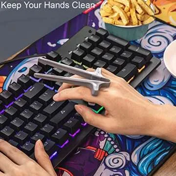 4pcs Snack Clips for Clean Gaming Fun and Snacks
