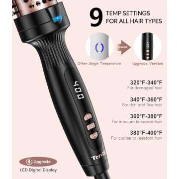 Terviiix 1.5" Heated Curling Brush for Gorgeous Curls